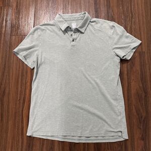 Myles Tour Polo Men’s Large Heather Gray Green Short Sleeve Shirt Casual